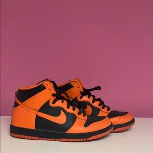 Nike Dunk High Black/Safety Orange